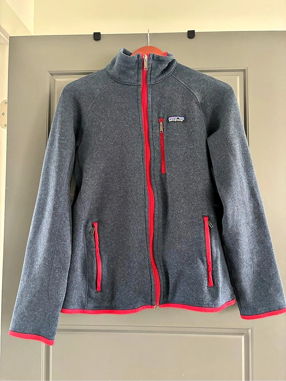 Patagonia Mens Better Sweater Jacket Red & Navy Medium